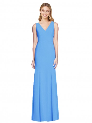 Inexpensive Flattering Trumpet Long Sleeveless Prom Dress with Open Back