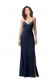 Sweetheart Fit and Flare Stretch Crepe Prom Dress with Side Slit and Strappy Back