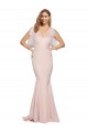 Double Bow Full Length Sweetheart Crepe Prom Dress with Tulle Overlay