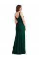 Square Neck Trumpet Maxi Prom Dress with Front Slit