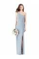 One Shoulder Crepe Trumpet Prom Dress with Front Slit