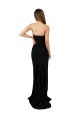Corset Style Strapless Crepe Prom Dress with High Split